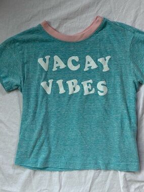 Girls' Tiny Whales 'Vacay Vibes' Cotton Ringer Tee